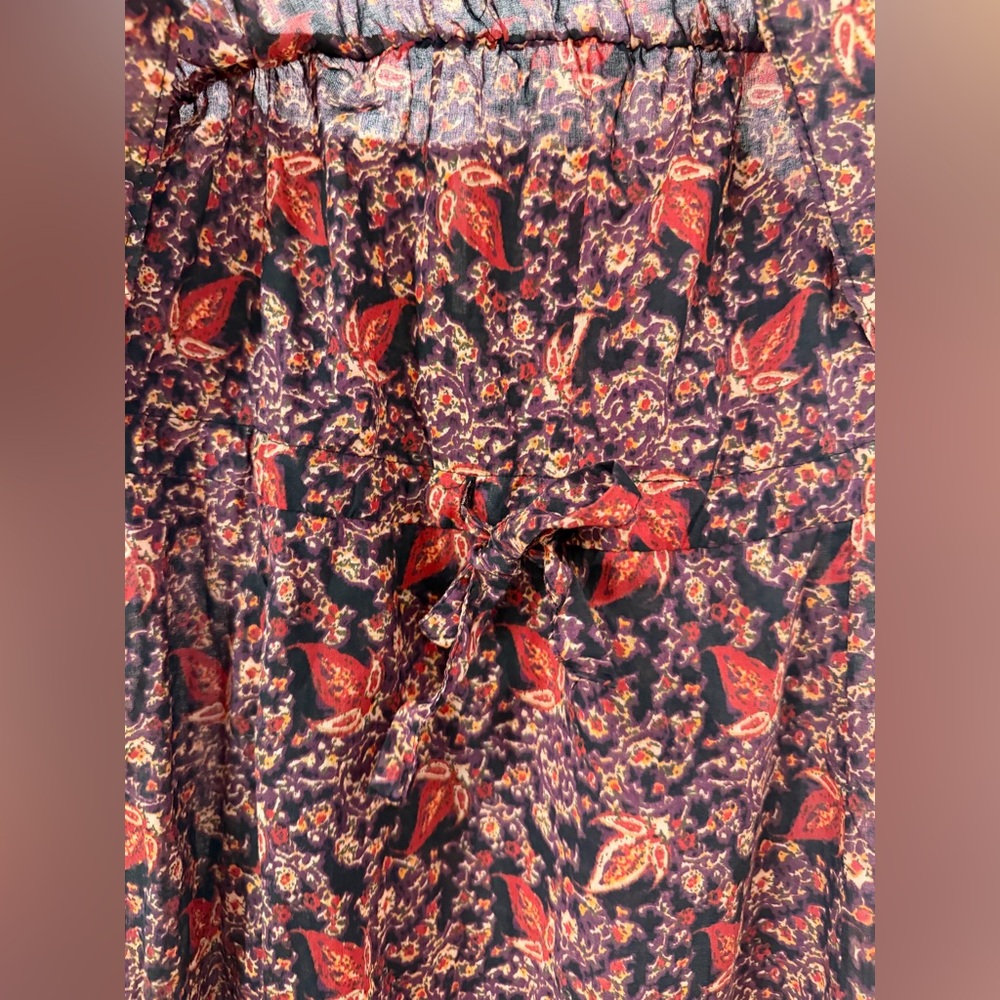 FREE PEOPLE Tangier Babydoll Maxi Dress In Dark Combo Size Small - Picture 5 of 9